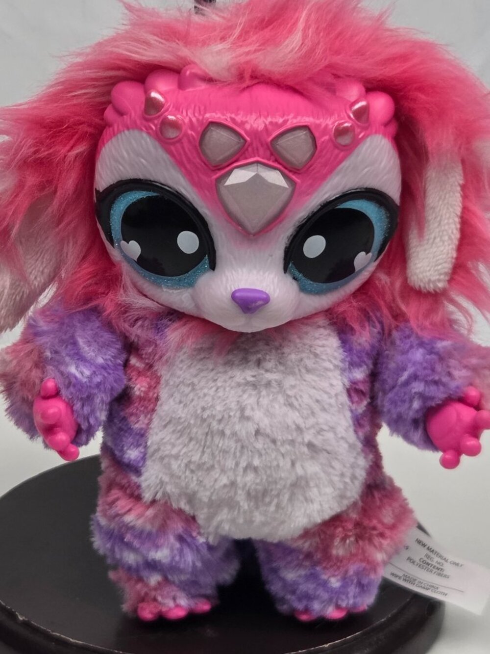 Magic Mixies Pink Plush Lights Sounds 7” Furry Pet Pink Purple Interactive